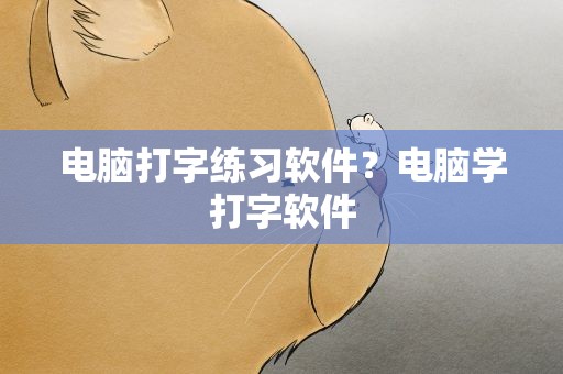 电脑打字练习软件？电脑学打字软件
