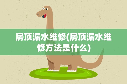 房顶漏水维修(房顶漏水维修方法是什么)
