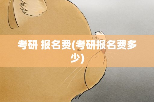 考研 报名费(考研报名费多少)