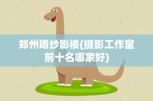 郑州婚纱影楼(摄影工作室前十名哪家好)