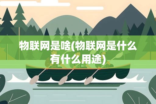 物联网是啥(物联网是什么有什么用途)