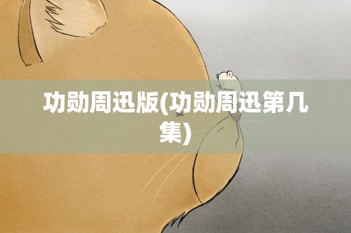 功勋周迅版(功勋周迅第几集)