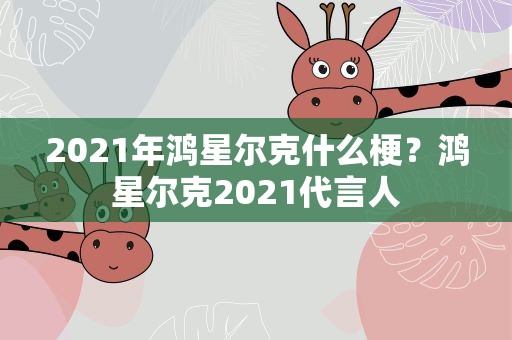 2021年鸿星尔克什么梗？鸿星尔克2021代言人