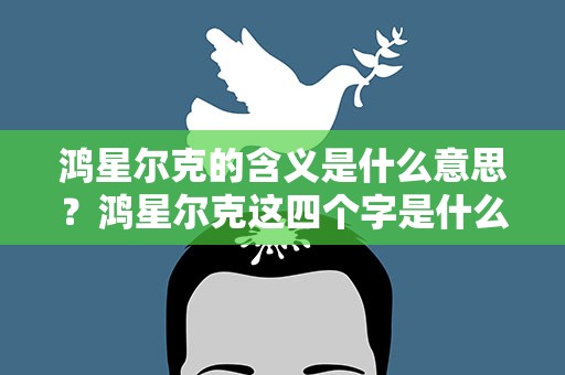 鸿星尔克的含义是什么意思？鸿星尔克这四个字是什么意思