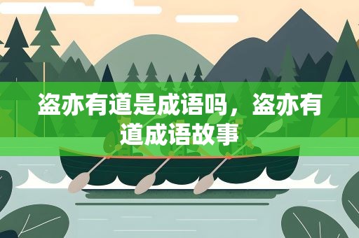 盗亦有道是成语吗，盗亦有道成语故事