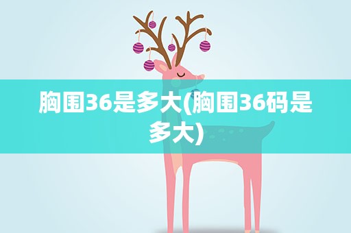 胸围36是多大(胸围36码是多大)