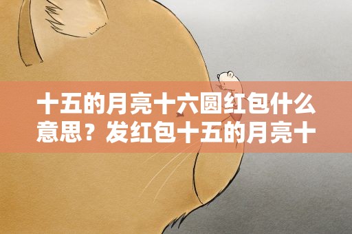 十五的月亮十六圆红包什么意思？发红包十五的月亮十六圆什么意思