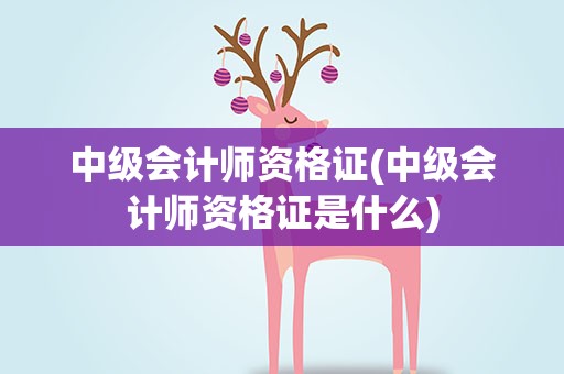 中级会计师资格证(中级会计师资格证是什么)