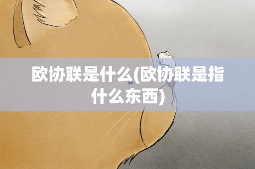欧协联是什么(欧协联是指什么东西)