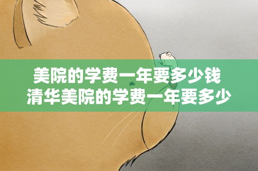 美院的学费一年要多少钱 清华美院的学费一年要多少钱