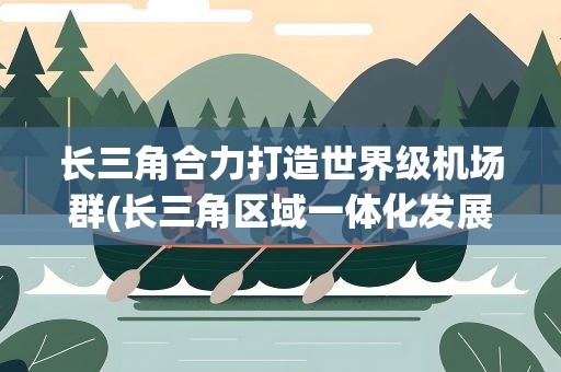 长三角合力打造世界级机场群(长三角区域一体化发展规划纲要发布)