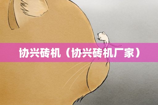 协兴砖机（协兴砖机厂家）