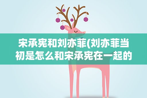 宋承宪和刘亦菲(刘亦菲当初是怎么和宋承宪在一起的他们为什么会分手呢)