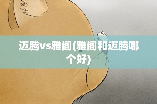 迈腾vs雅阁(雅阁和迈腾哪个好)