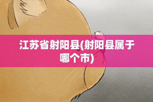 江苏省射阳县(射阳县属于哪个市)