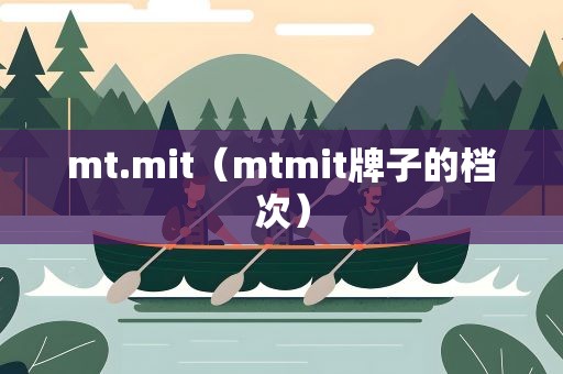 mt.mit（mtmit牌子的档次）