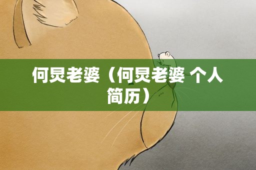 何炅老婆（何炅老婆 个人简历）
