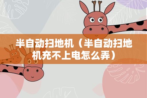 半自动扫地机（半自动扫地机充不上电怎么弄）