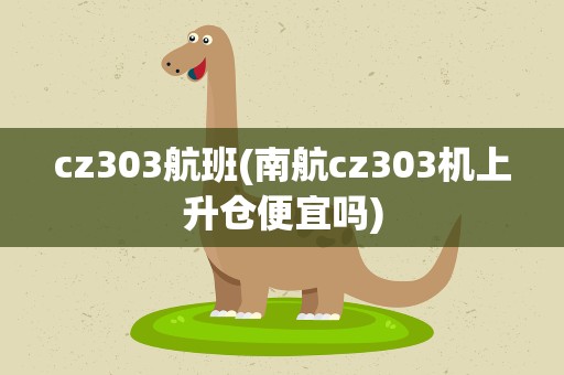 cz303航班(南航cz303机上升仓便宜吗)