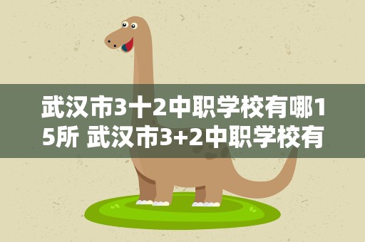 武汉市3十2中职学校有哪15所 武汉市3+2中职学校有哪15所