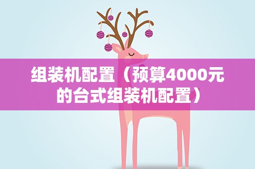组装机配置（预算4000元的台式组装机配置）