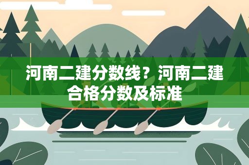 河南二建分数线？河南二建合格分数及标准