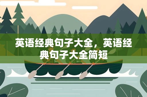 英语经典句子大全，英语经典句子大全简短