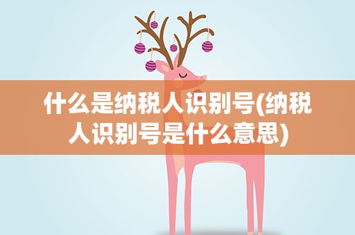 什么是纳税人识别号(纳税人识别号是什么意思)