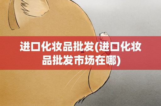 进口化妆品批发(进口化妆品批发市场在哪)