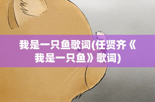 我是一只鱼歌词(任贤齐《我是一只鱼》歌词)
