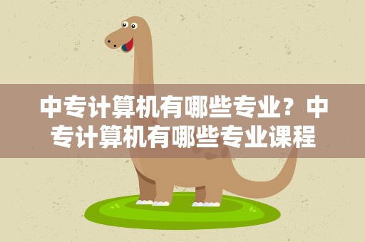 中专计算机有哪些专业？中专计算机有哪些专业课程