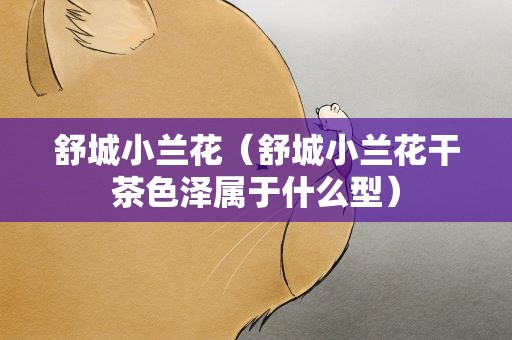 舒城小兰花（舒城小兰花干茶色泽属于什么型）