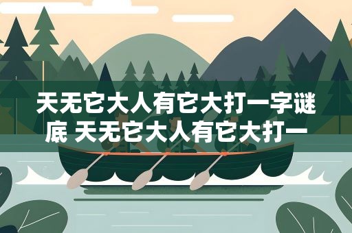 天无它大人有它大打一字谜底 天无它大人有它大打一谜语