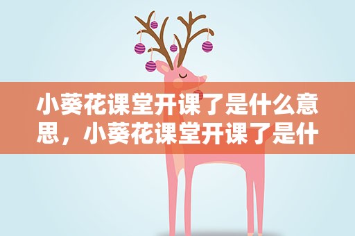小葵花课堂开课了是什么意思，小葵花课堂开课了是什么意思啊