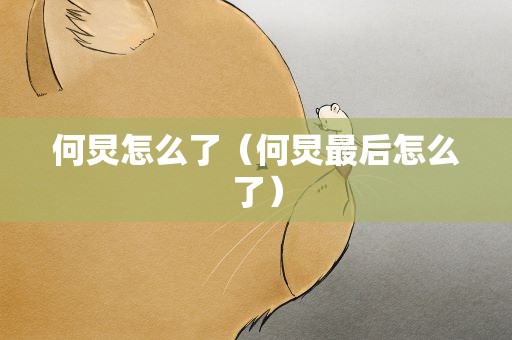 何炅怎么了（何炅最后怎么了）