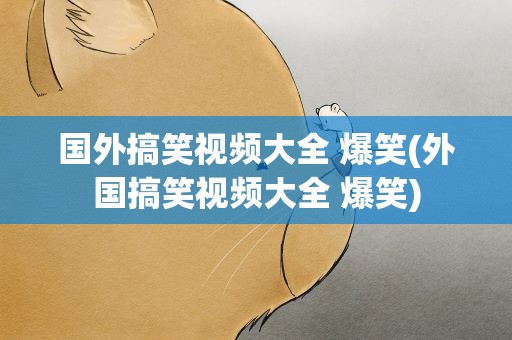 国外搞笑视频大全 爆笑(外国搞笑视频大全 爆笑)