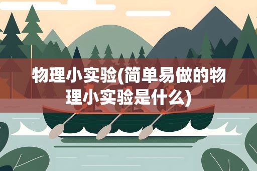物理小实验(简单易做的物理小实验是什么)