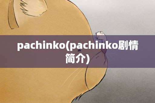 pachinko(pachinko剧情简介)