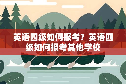 英语四级如何报考？英语四级如何报考其他学校