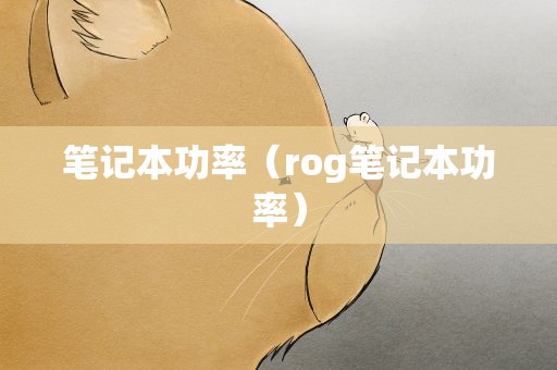 笔记本功率（rog笔记本功率）