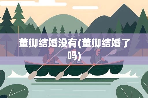 董卿结婚没有(董卿结婚了吗)