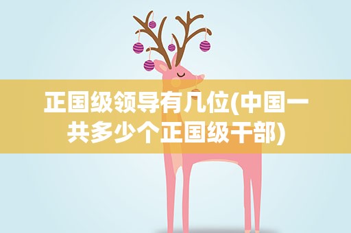正国级领导有几位(中国一共多少个正国级干部)