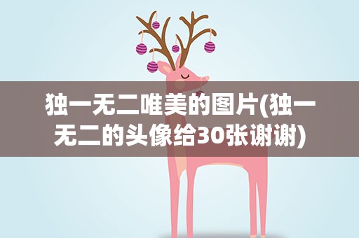 独一无二唯美的图片(独一无二的头像给30张谢谢)