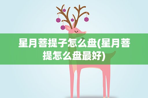 星月菩提子怎么盘(星月菩提怎么盘最好)