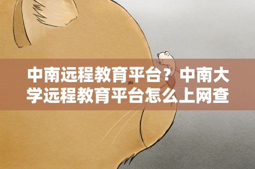 中南远程教育平台？中南大学远程教育平台怎么上网查询毕业证