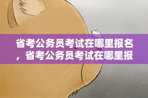 省考公务员考试在哪里报名，省考公务员考试在哪里报名啊