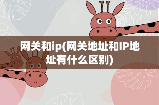 网关和ip(网关地址和IP地址有什么区别)