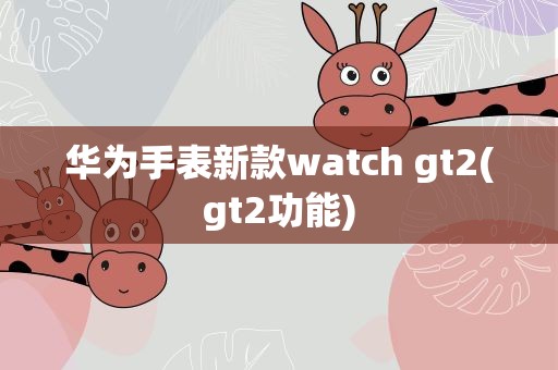 华为手表新款watch gt2(gt2功能)