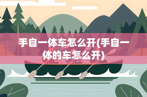 手自一体车怎么开(手自一体的车怎么开)