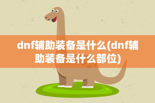 dnf辅助装备是什么(dnf辅助装备是什么部位)